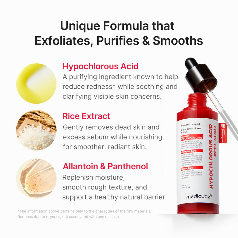 Hypochlorous Acid Rice Peel Shot